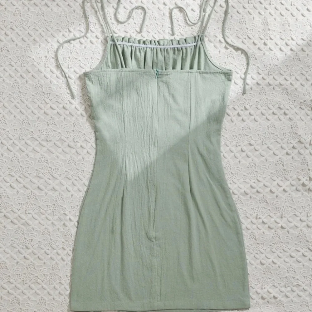 Solid Ruched Bust Cami Dress - Picture 2 of 5